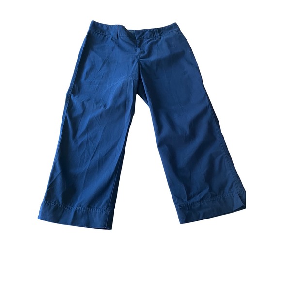 Eddie Bauer Pants - Eddie Bauer Vashon Fit Cotton Cropped Straight Leg Pant‎ Navy Womens Size 6